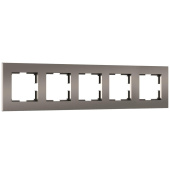 Рамка Werkel Slab на 5 постов бронза/софт W0052963 4690389207945