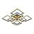 Потолочная светодиодная люстра Profit Light 1375/4+4 COF