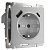 Розетка Werkel с быстрой зарядкой USB Type A+С серебряный рифленый W1171709 4690389176456