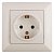 Розетка двойная ЭРА Intro Solo Schuko 2X2P+E 16A 250V со шторками слоновая кость 4-206-02 Б0043341