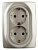 Розетка ЭРА 12 2x2P E Schuko со шторками 16A 250V 12-2108-04 Б0036445