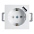 Розетка Feron Stekker Эрна c/з 16A 250V с защитной шторкой и с USB белый PST16-9111-01 39318