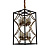 Подвесная люстра Lumina Deco Quadrato LDP 1223-8 BK+MD