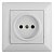 Розетка ЭРА Intro Solo 2P 16A 250V белый 4-201-01 Б0043305