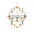 Подвесная люстра Lumina Deco Baltimore LDP 8020-4 GD+WT