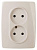 Розетка ЭРА 12 2x2P 16A 250V винтовой зажим 12-2117-02 Б0031249